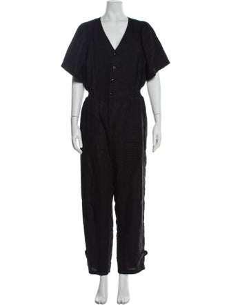 Joie Linen V-Neck Jumpsuit