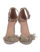 Joie Suede Fringe Trim Accent Sandals