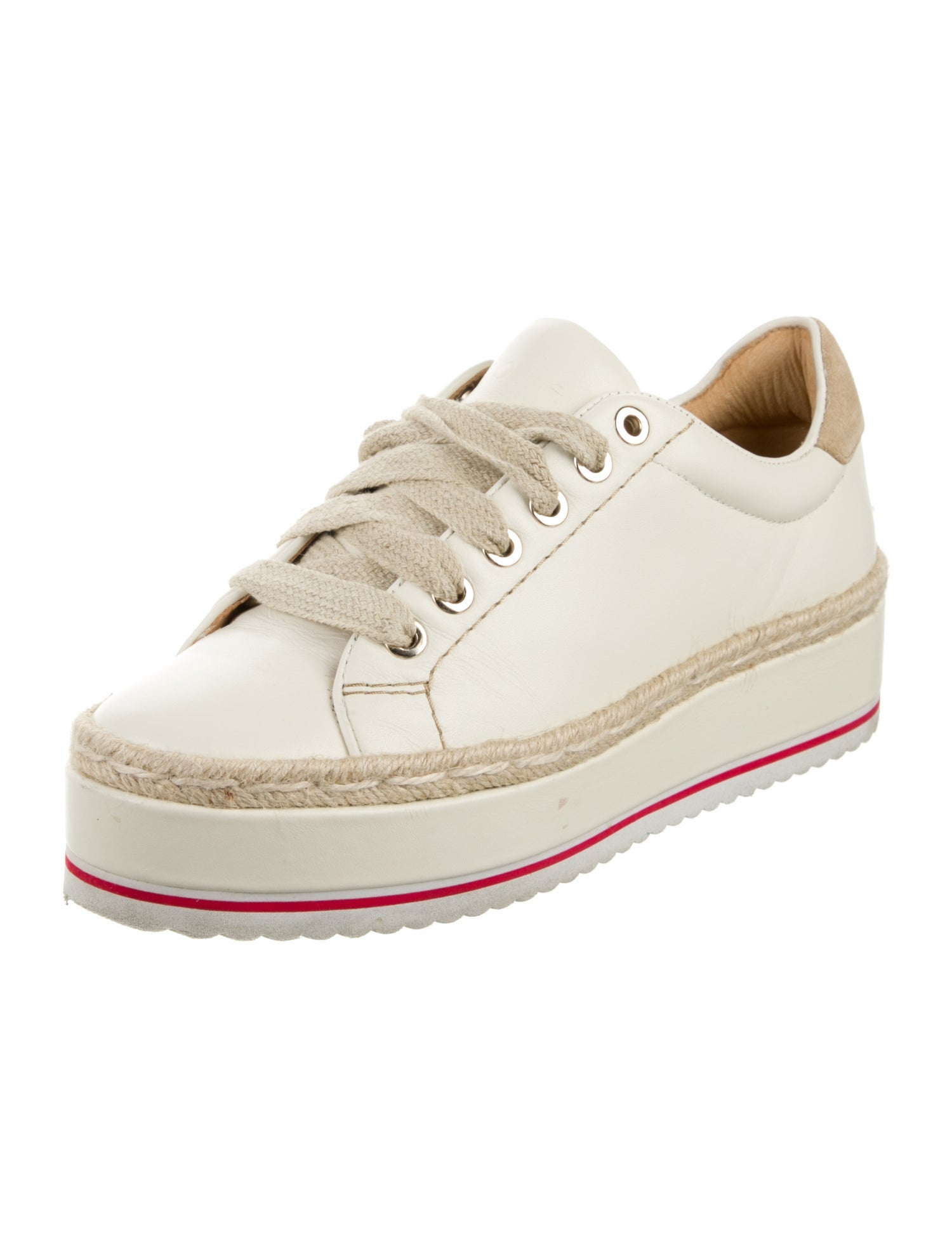 Joie Leather Espadrille Sneakers