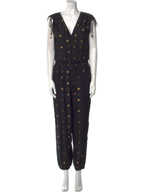 Joie Printed V-Neck Jumpsuit