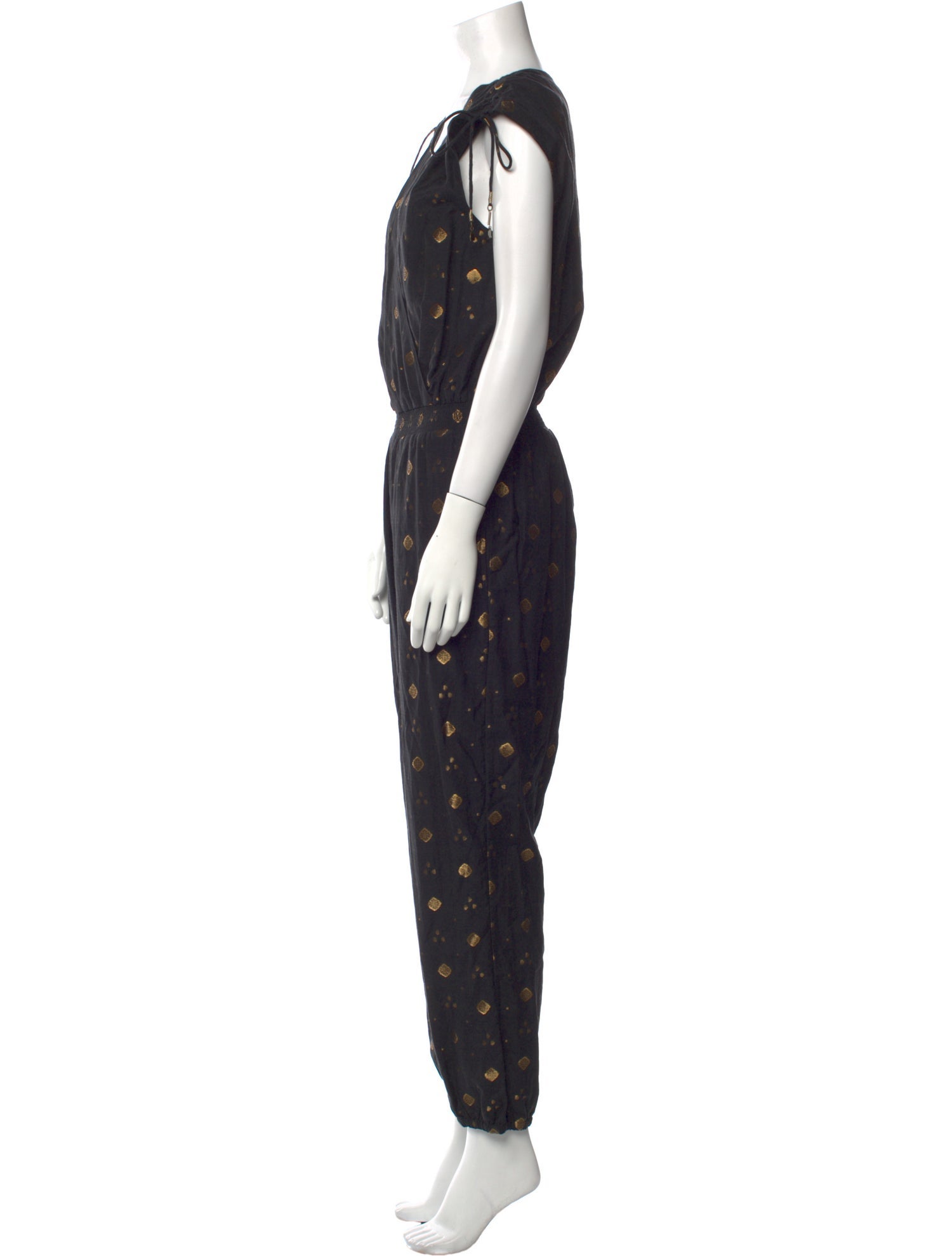 Joie Printed V-Neck Jumpsuit