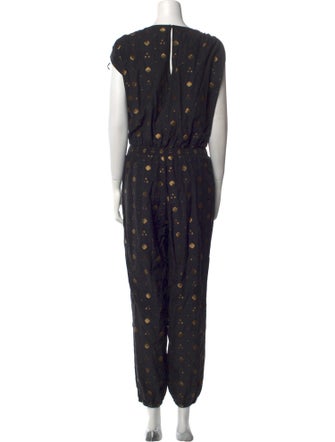 Joie Printed V-Neck Jumpsuit