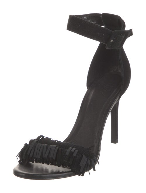 Joie Suede Fringe Trim Accent Sandals