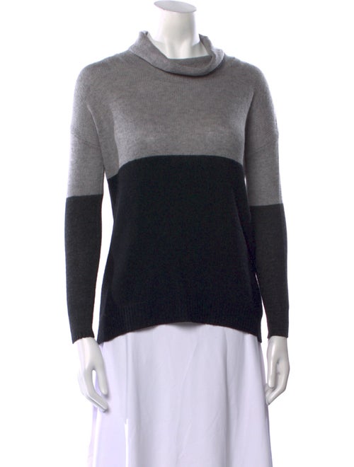 Joie Colorblock Pattern Turtleneck Sweater