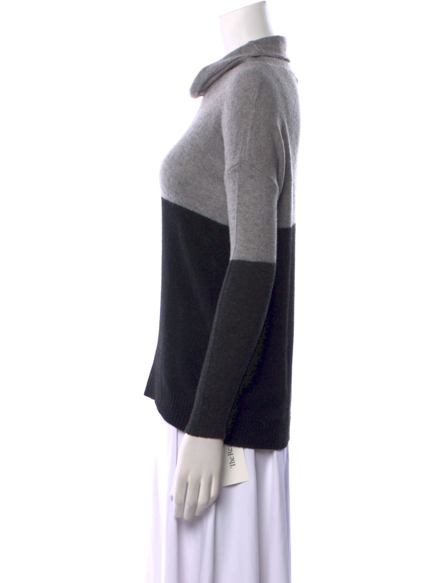 Joie Colorblock Pattern Turtleneck Sweater
