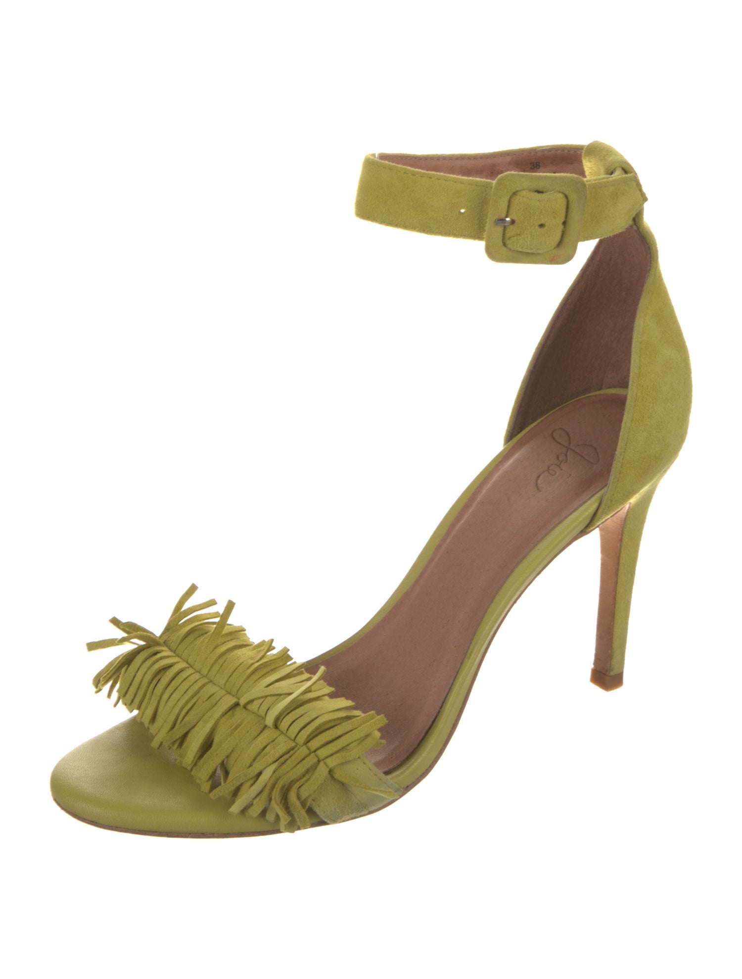 Joie Suede Fringe Trim Accent Sandals