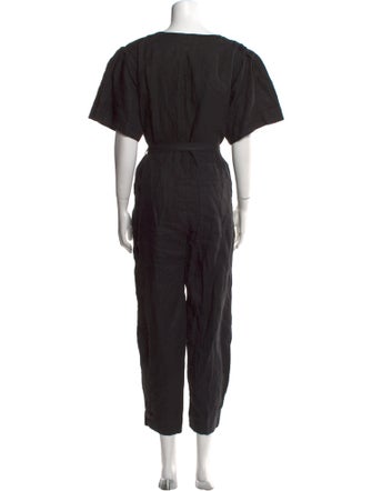 Joie Linen Square Neckline Jumpsuit