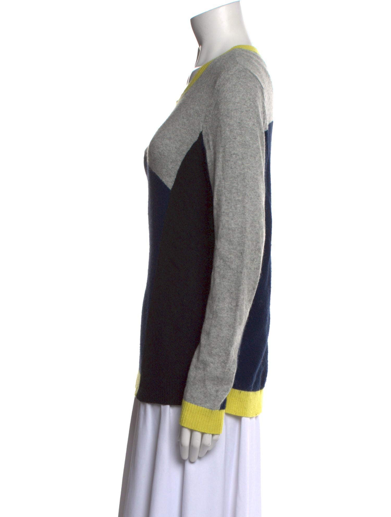 Joie Colorblock Pattern Crew Neck Sweater