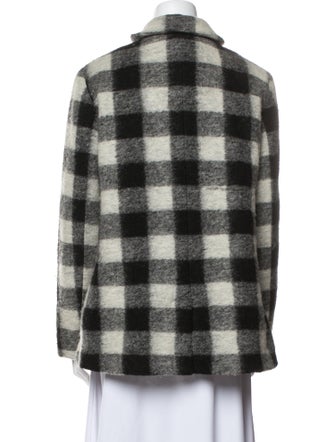 Joie Wool Plaid Print Coat