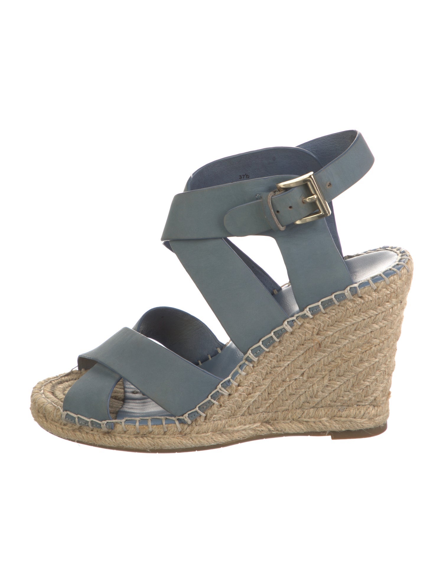 Joie Leather Whipstitch Trim Espadrilles
