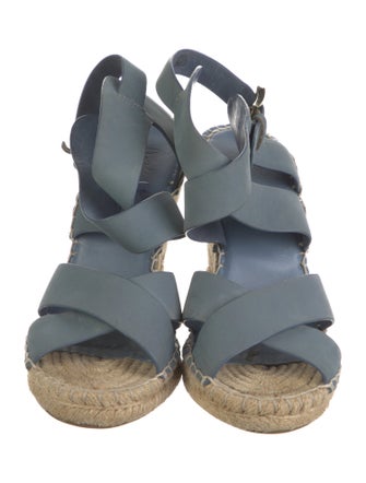 Joie Leather Whipstitch Trim Espadrilles