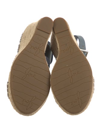 Joie Leather Whipstitch Trim Espadrilles