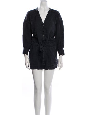 Joie Linen V-Neck Romper