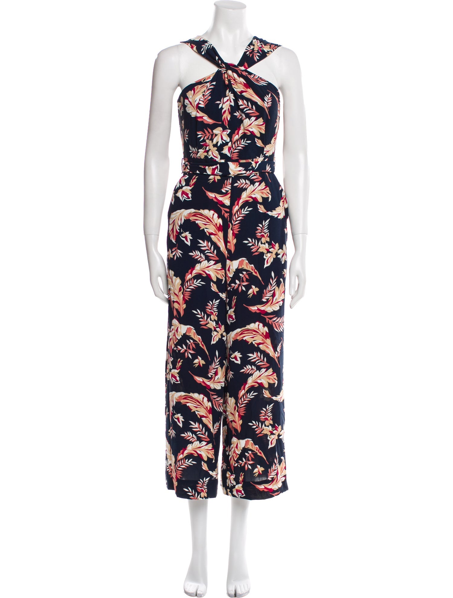 Joie Printed V-Neck Jumpsuit