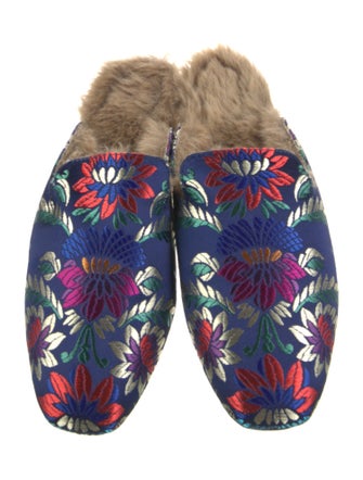 Joie Satin Patterned Mules