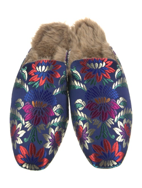 Joie Satin Patterned Mules