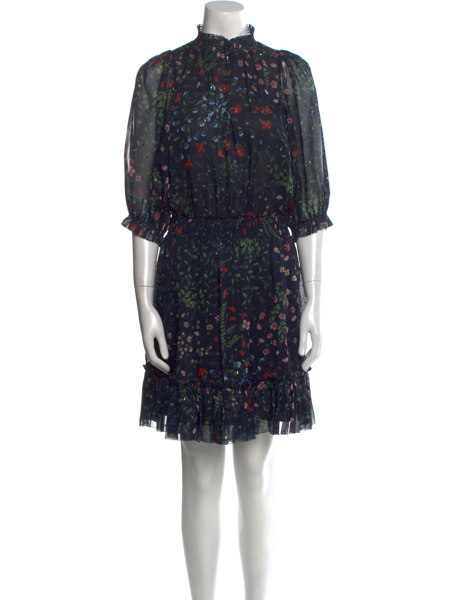 Joie Floral Print Knee-Length Dress