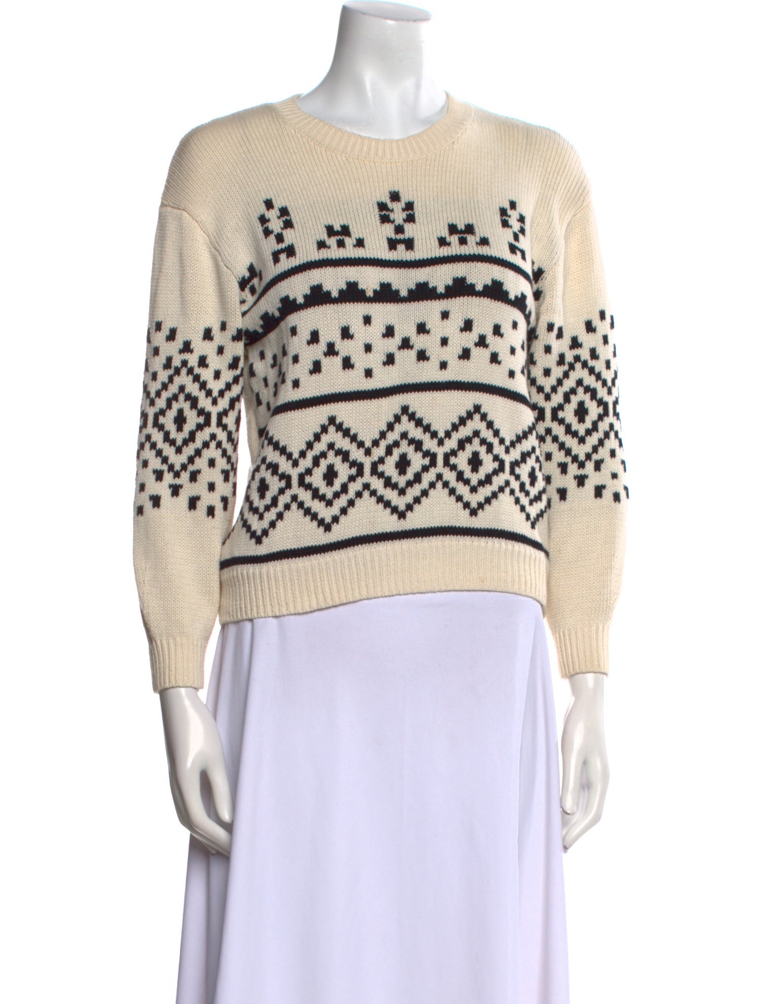 Joie Printed Crew Neck Sweater