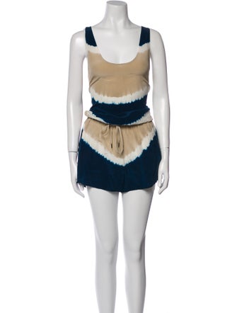 Joie Silk Tie-Dye Print Romper