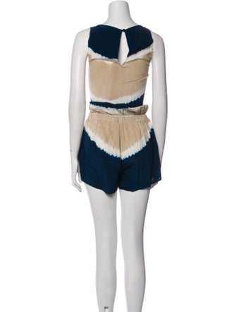 Joie Silk Tie-Dye Print Romper
