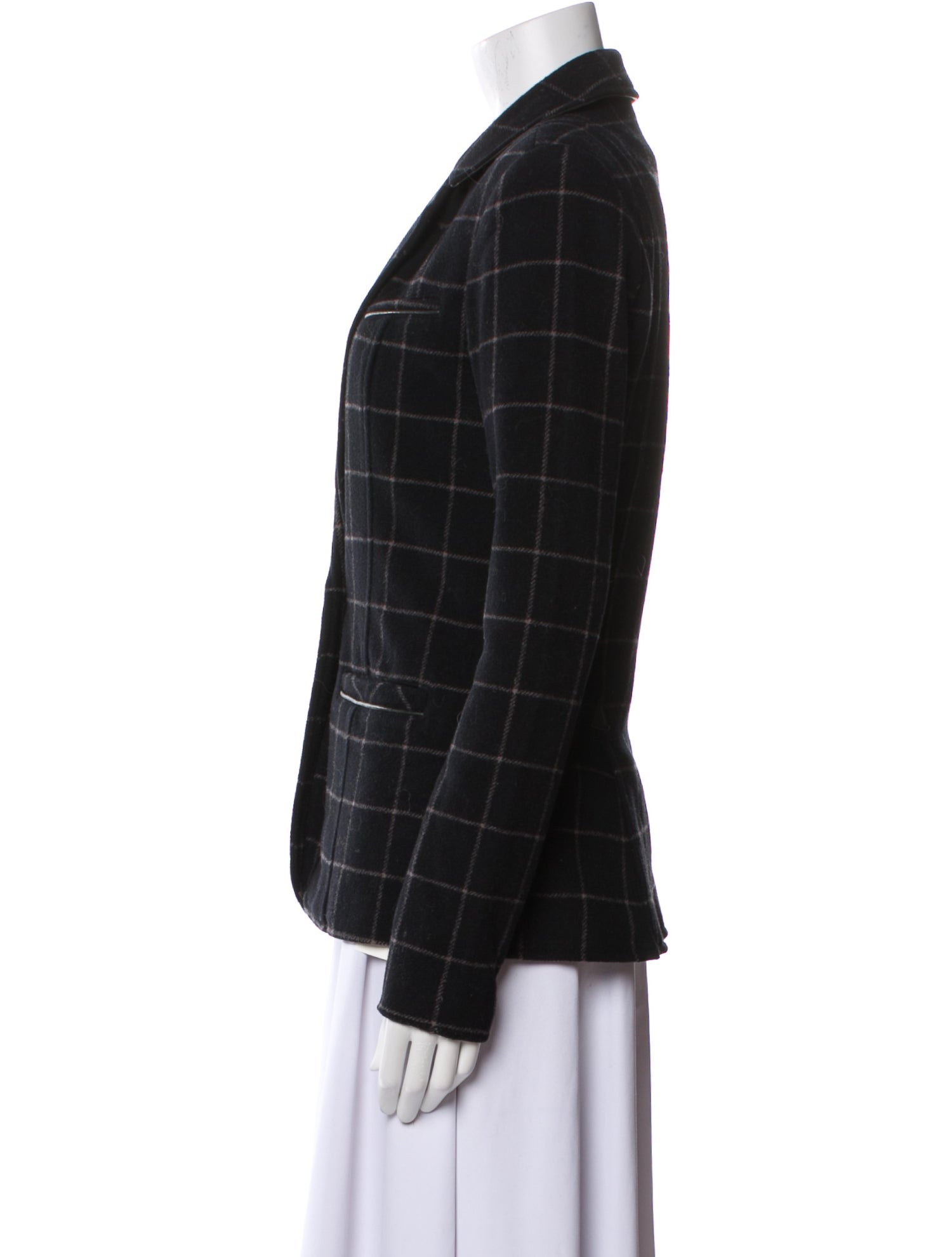 Joie Wool Plaid Print Blazer