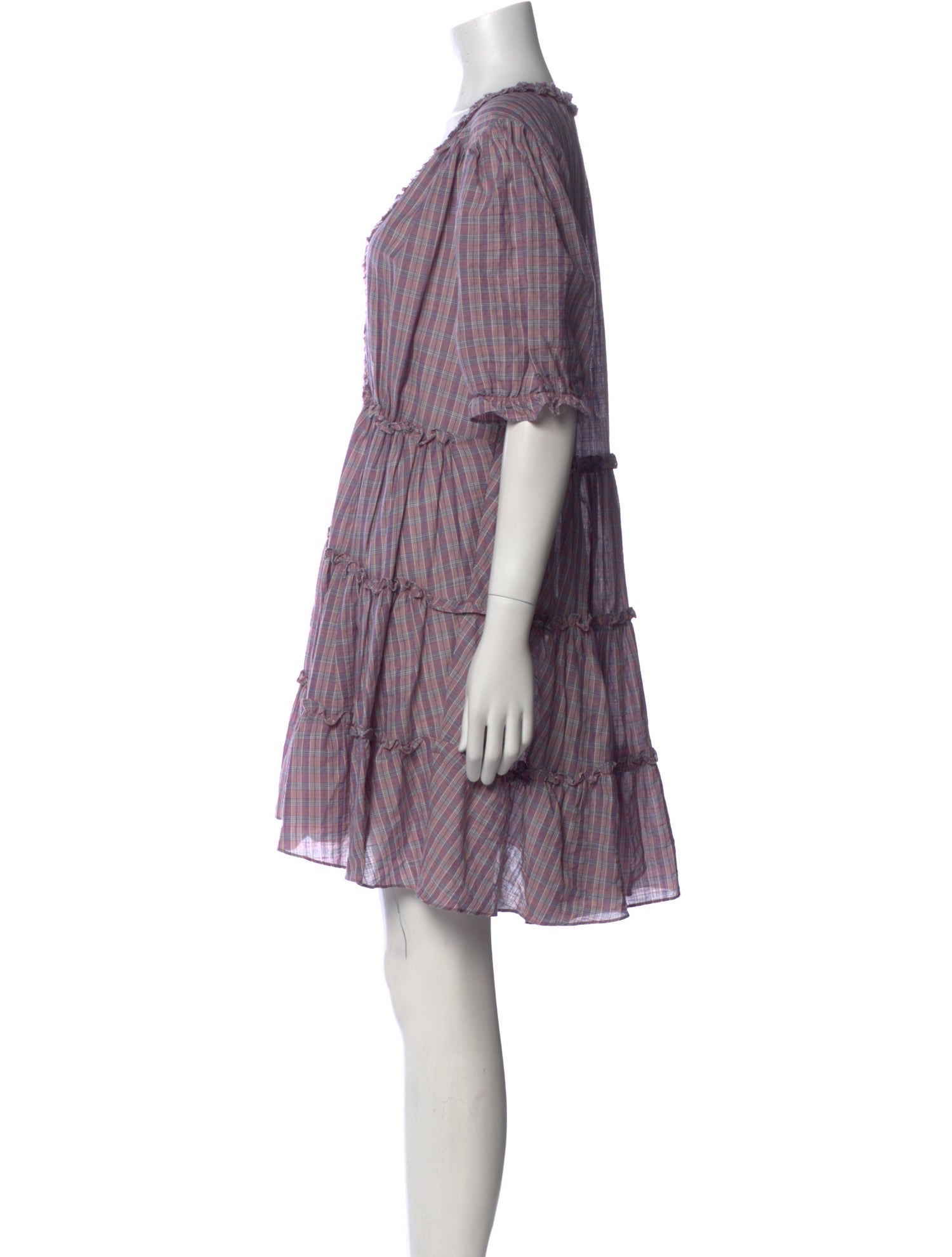 Joie Plaid Print Mini Dress