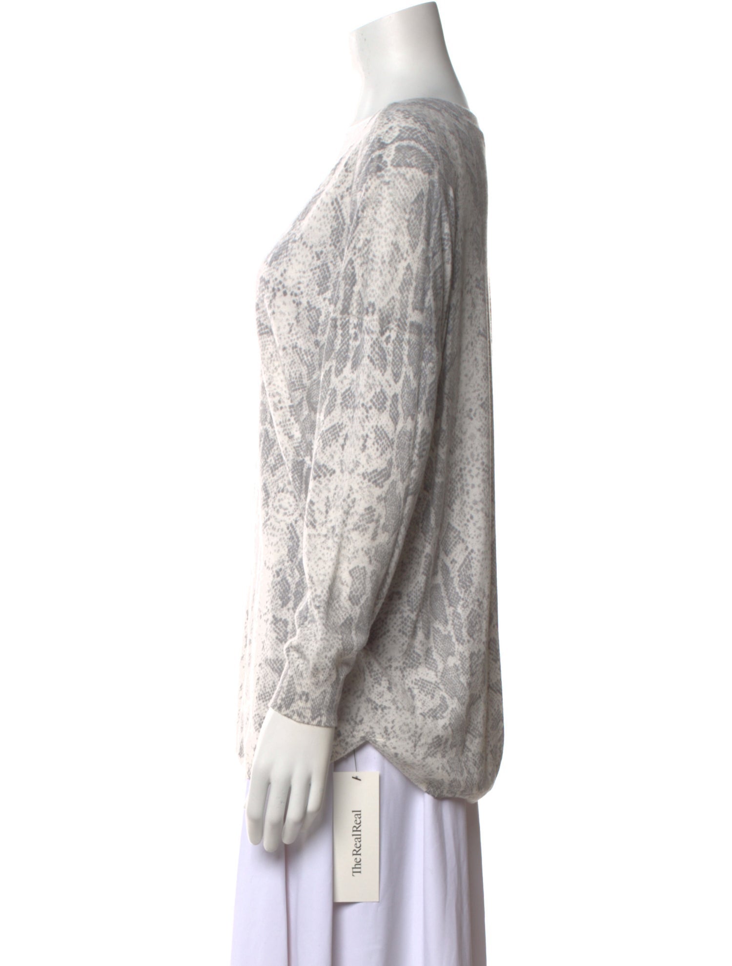 Joie Printed V-Neck Sweater