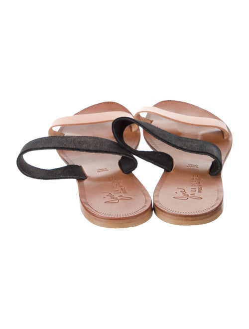 Joie Leather Colorblock Pattern Slides