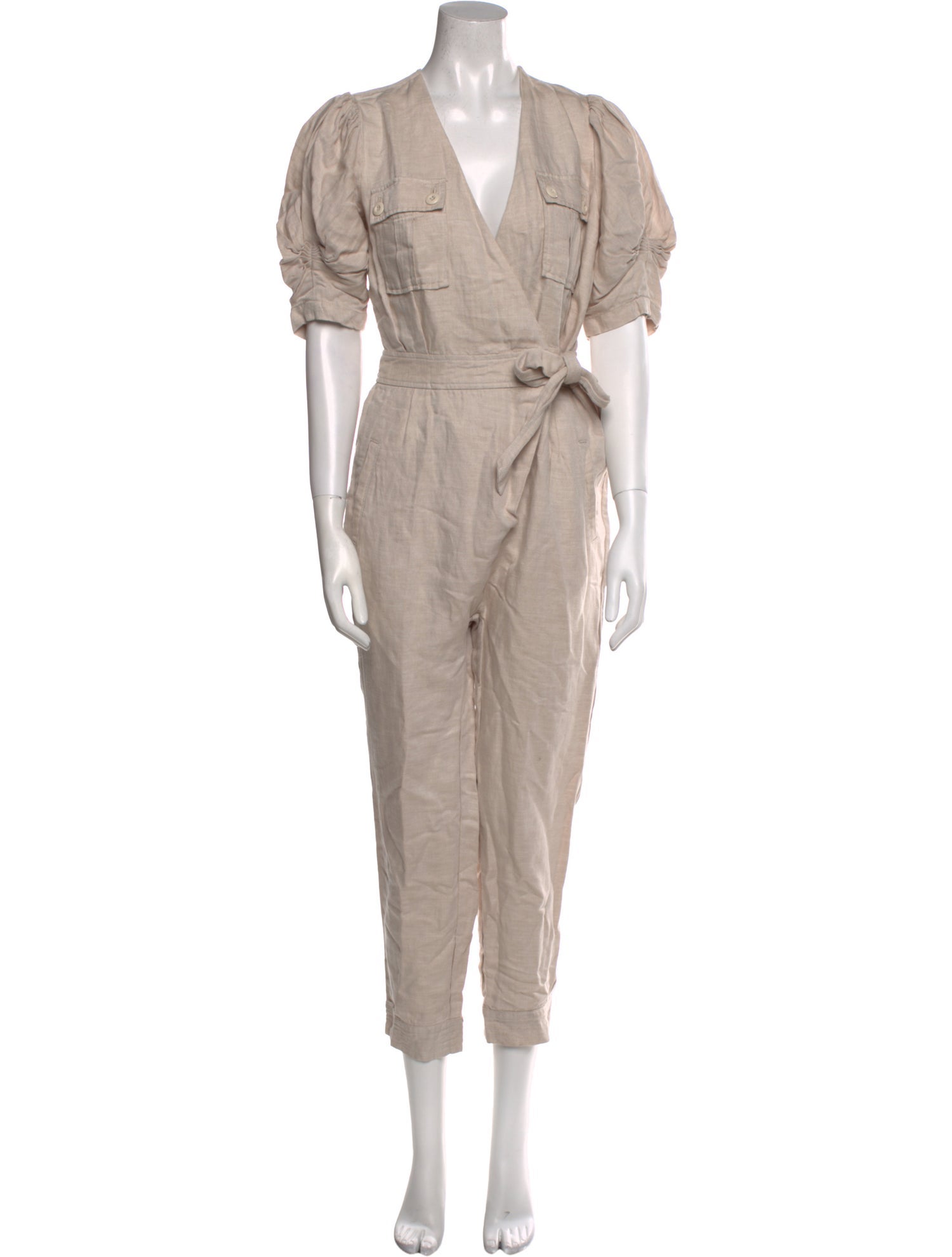 Joie Linen V-Neck Jumpsuit w/ Tags