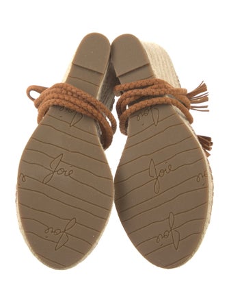 Joie Suede Tassel Accents Slingback Pumps