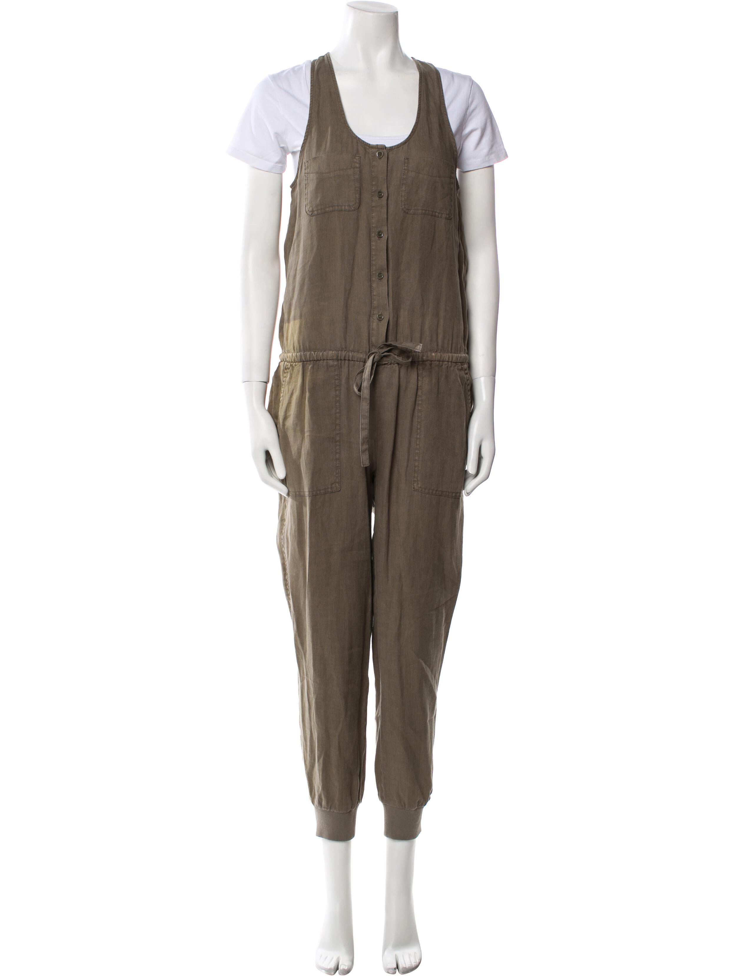 Joie Linen Scoop Neck Jumpsuit