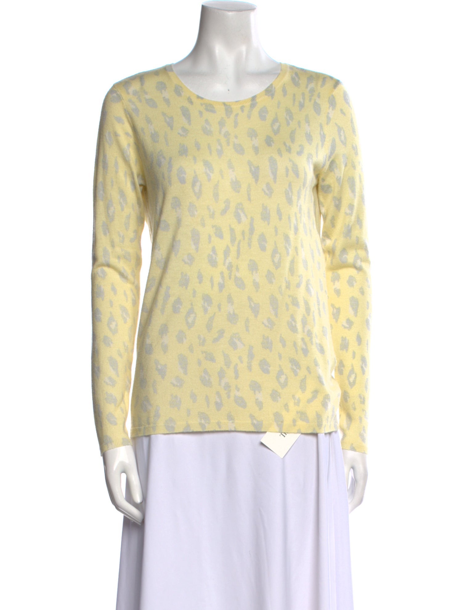 Joie Animal Print Scoop Neck Sweater