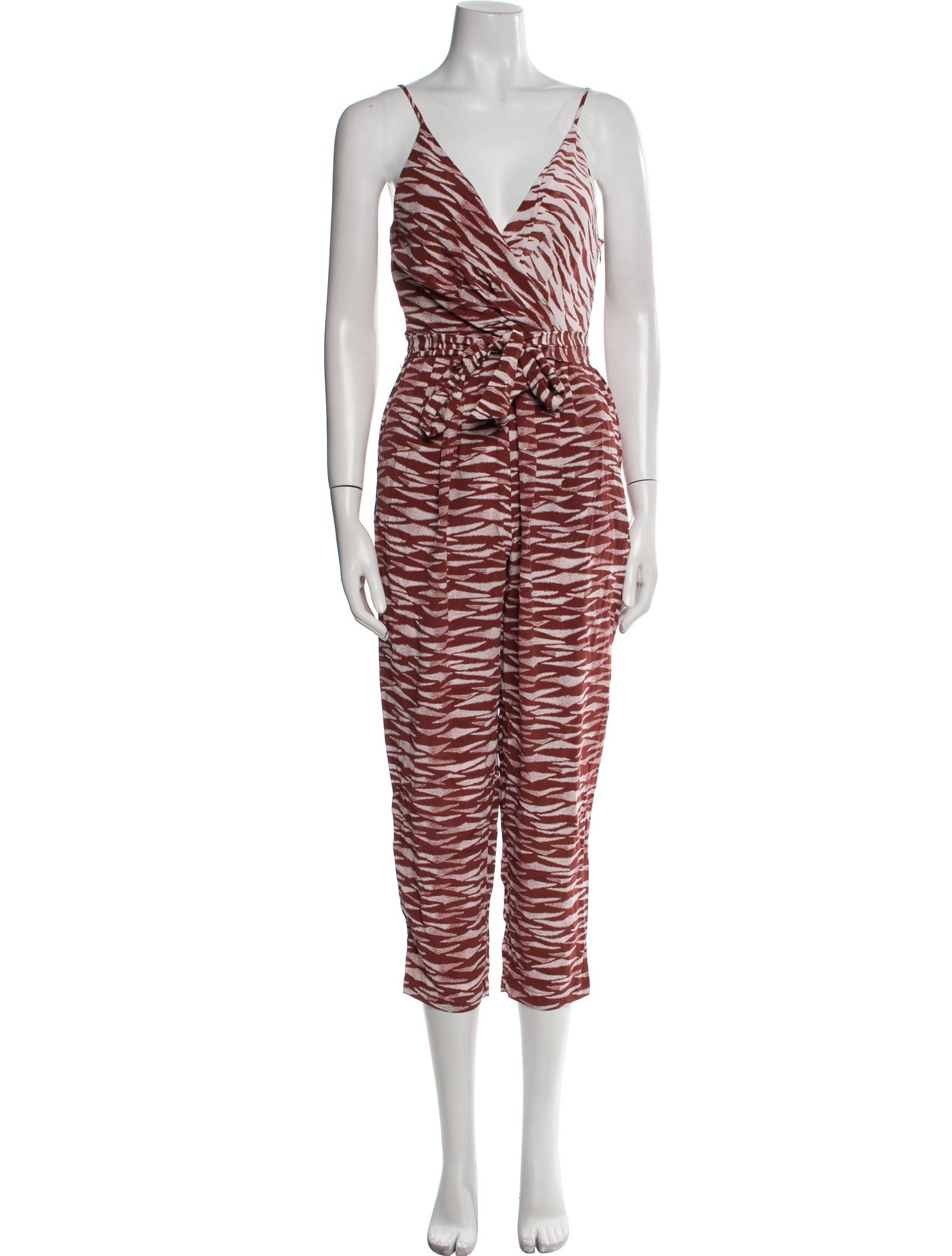 Joie Printed V-Neck Jumpsuit