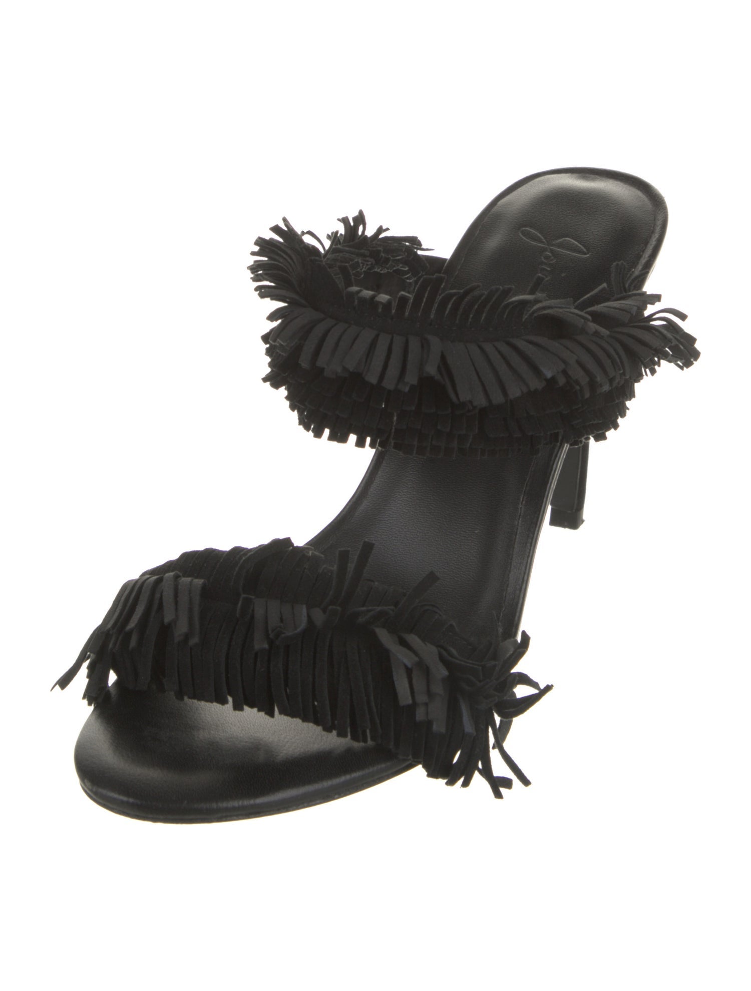 Joie Suede Fringe Trim Accent Gladiator Sandals