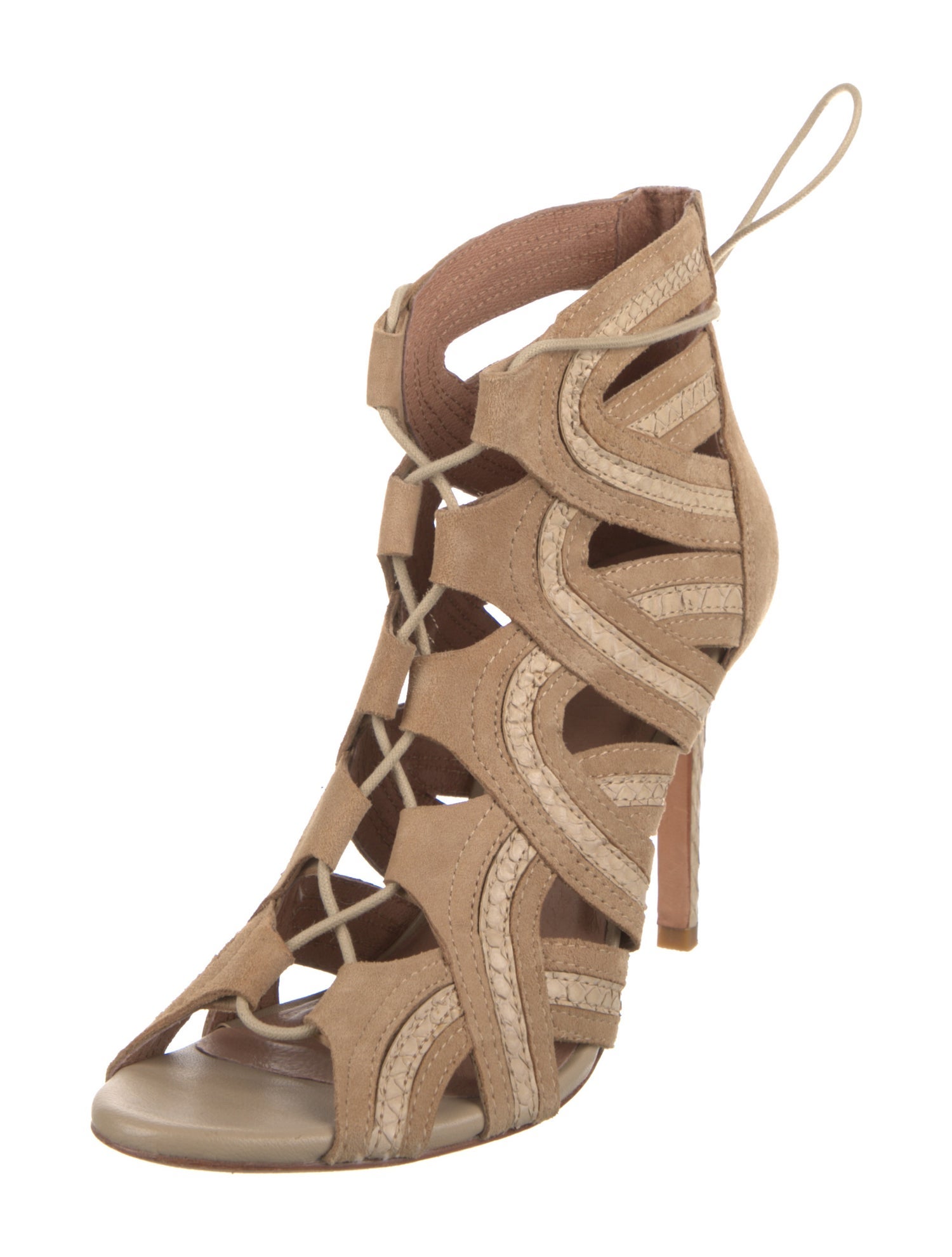 Joie Suede Animal Print Gladiator Sandals