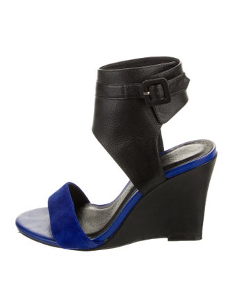 Joie Leather Colorblock Pattern Slingback Sandals