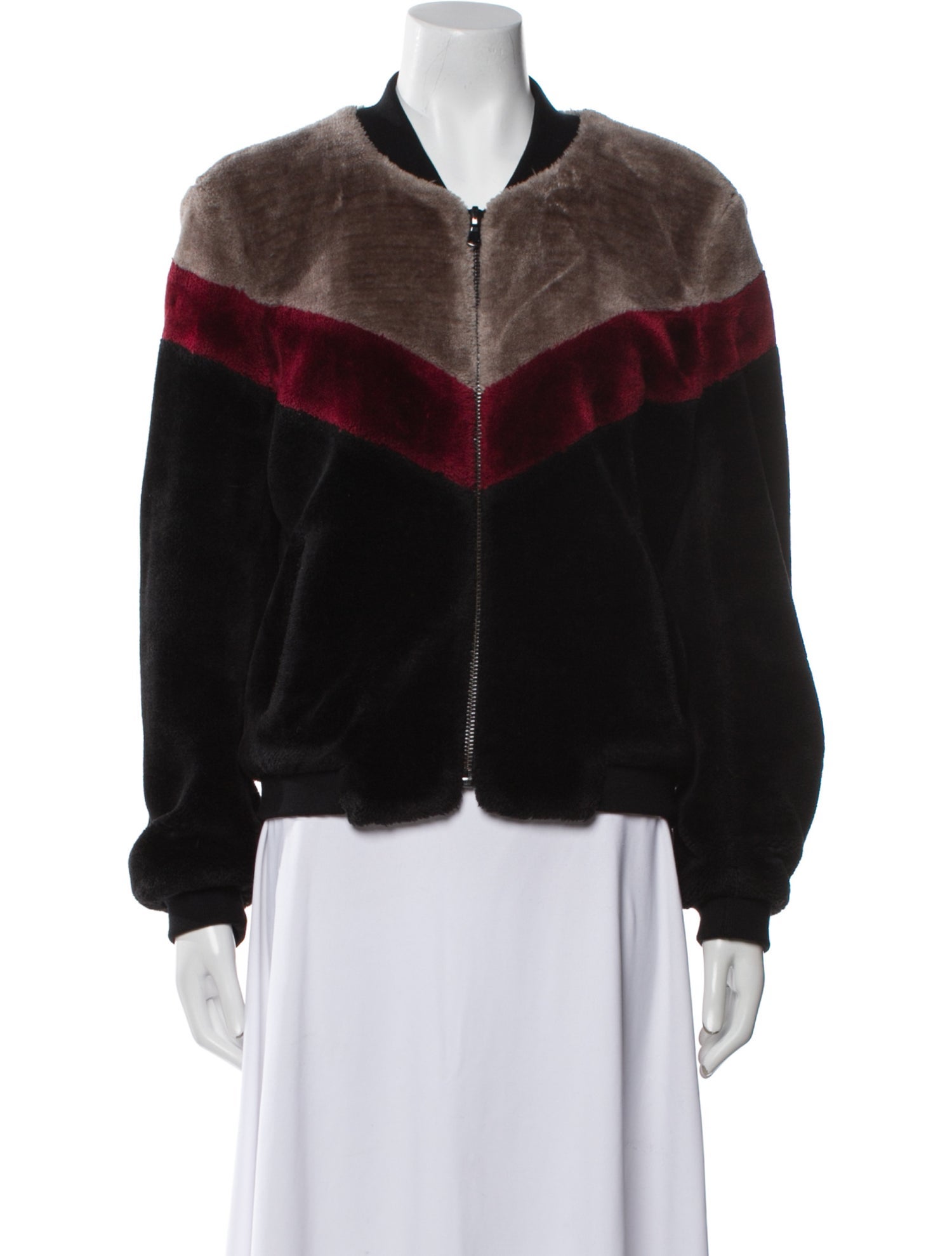 Joie Colorblock Pattern Bomber Jacket