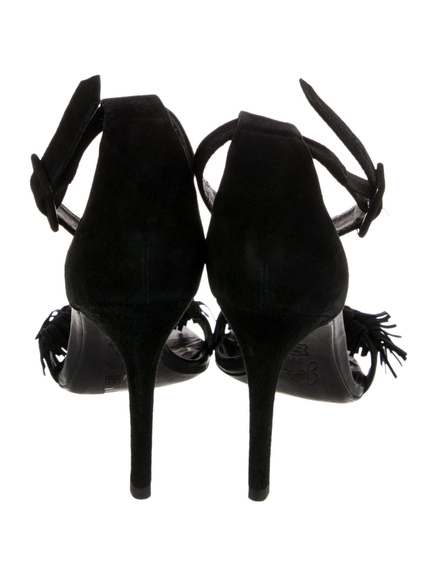 Joie Suede Fringe Trim Accent Sandals