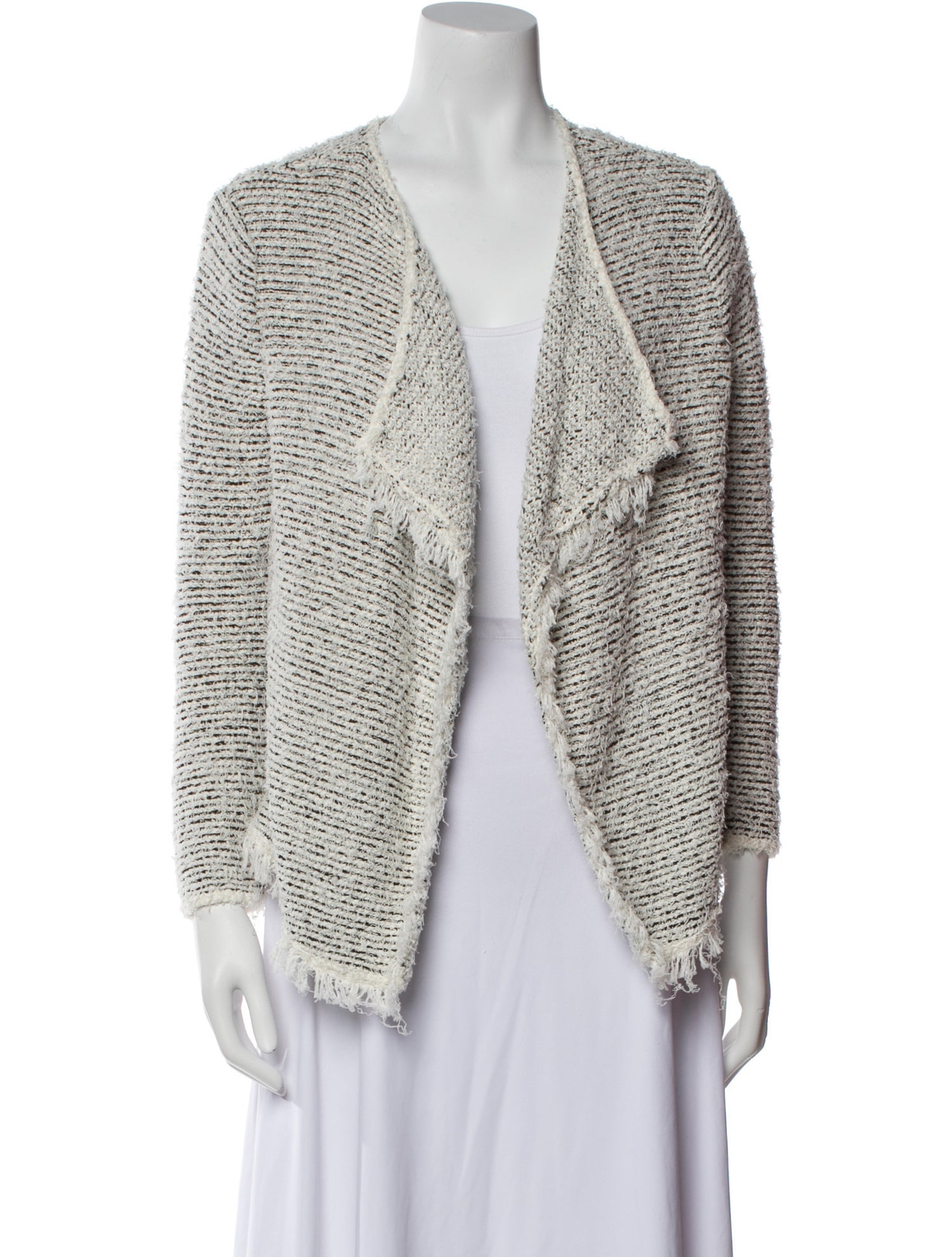 Joie Tweed Pattern Open Front Sweater