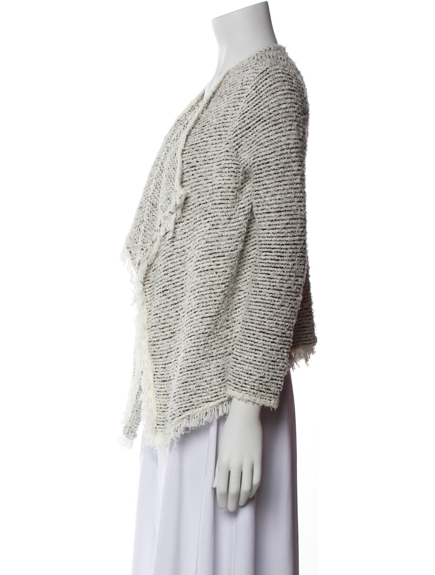 Joie Tweed Pattern Open Front Sweater