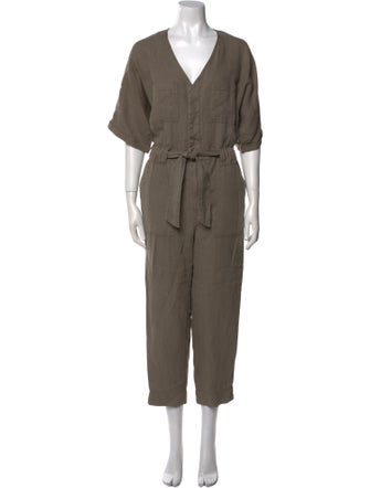 Joie Linen V-Neck Jumpsuit