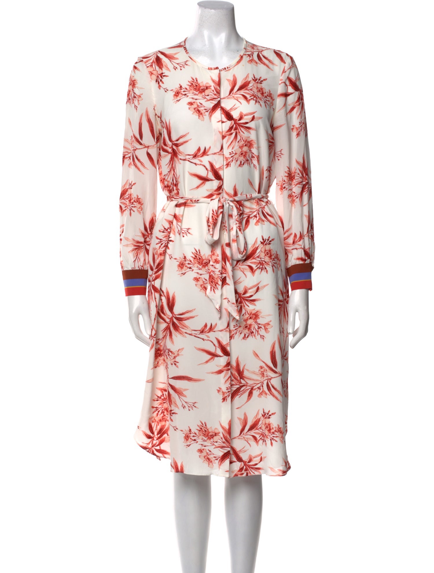 Joie Floral Print Midi Length Dress