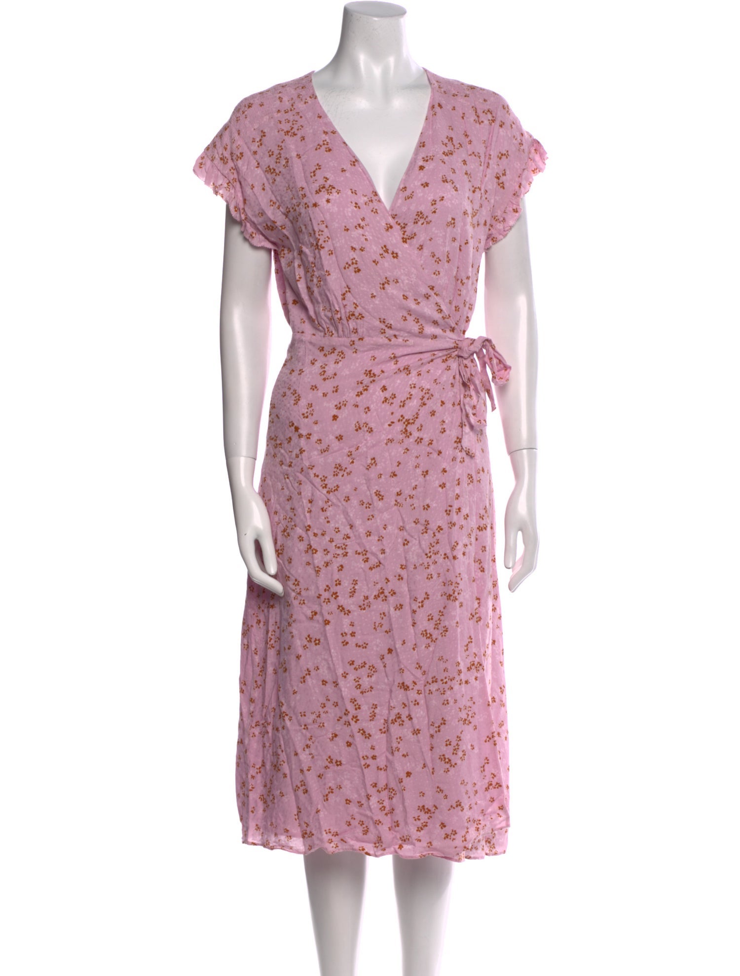 Joie Floral Print Midi Length Dress