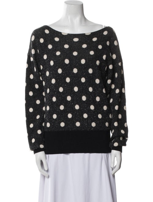 Joie Polka Dot Print Bateau Neckline Sweater
