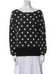 Joie Polka Dot Print Bateau Neckline Sweater