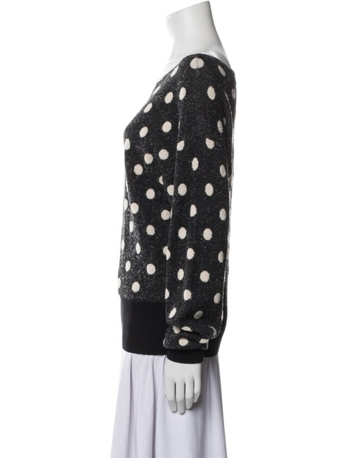 Joie Polka Dot Print Bateau Neckline Sweater