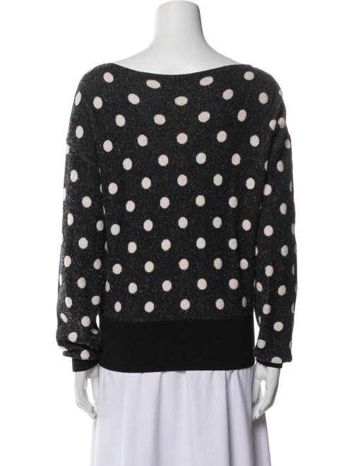 Joie Polka Dot Print Bateau Neckline Sweater