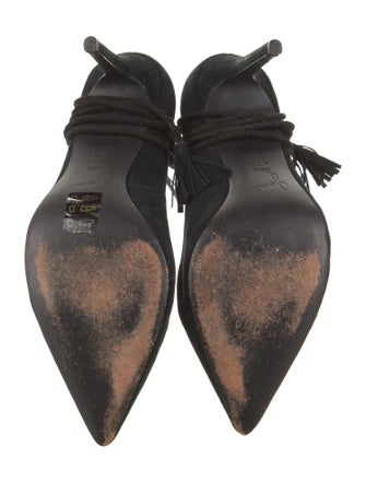 Joie Suede Tassel Accents D'Orsay Pumps
