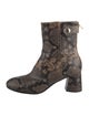 Joie Leather Animal Print Boots
