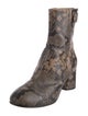 Joie Leather Animal Print Boots